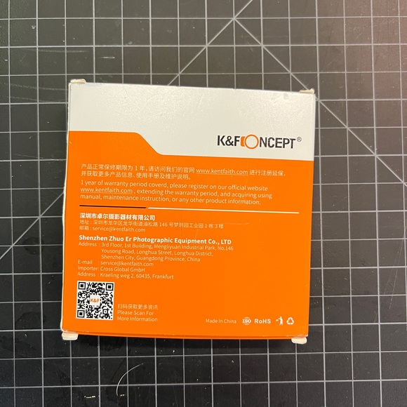 NIB K & F concept variable fader 58mm ND (neutral density) filter - Picture 4 of 6